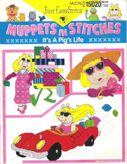 McCall's Number 15 020 Just Cross Stitch Muppets in Stitches It's a Pig's Life