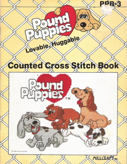 Pound Puppies Loveable, Huggable Counted Cross Stitch Book