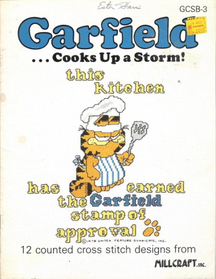 Garfield Cooks Up A Storm GCSB-3 Counted Cross Stitch and Design Projects