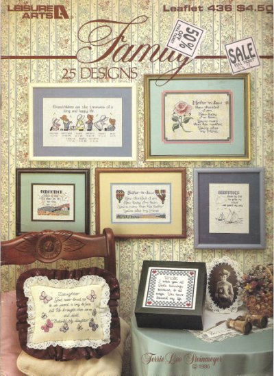 Leisure Arts Leaflet 436 25 Family Designs