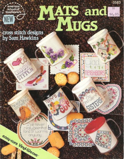 American School of Needlework #3583 Mats and Mugs