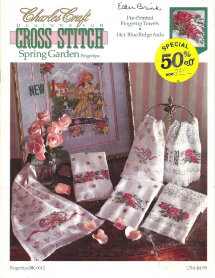 Charles Craft Designs for Cross Stitch Spring Garden Fingertip Towels