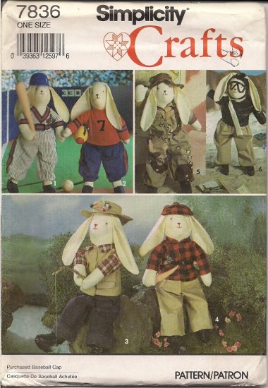 Simplicity Crafts 7836 19" Boy Bunny with Clothes