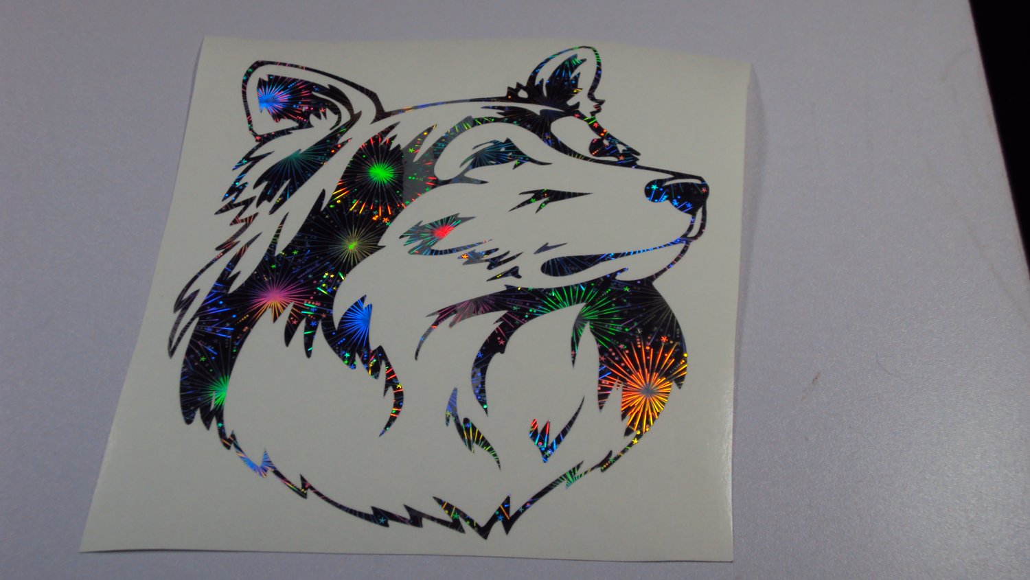 Shetland Sheepdog Sheltie Shelties Dog Holographic Fireworks Car Window Laptop Decal