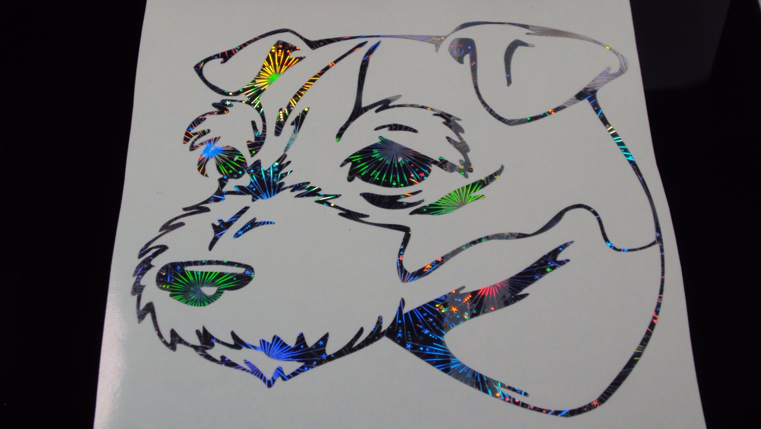 Jack Russell Terrier england parson Dog Breed Holographic Fireworks Car Window Laptop Decal Sticker