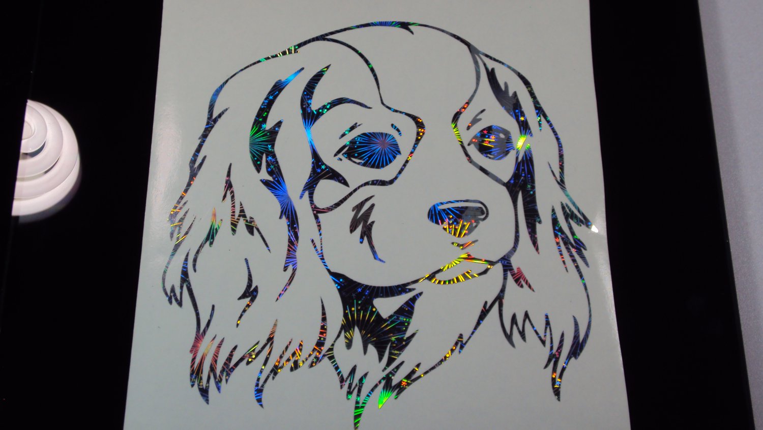 Cavalier King Charles lap dog Toy Spaniel Dog Breed Holo FW Car Window Laptop Decal