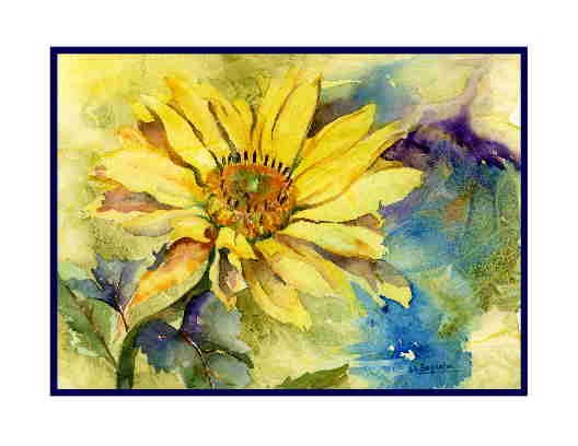 8 Watercolor Yellow Daisy Notecards Note cards
