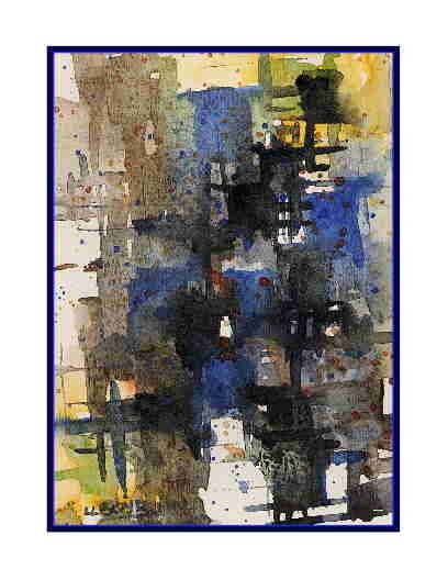 8 Watercolor Abstract Squares Notecards Note Cards