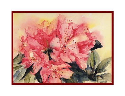 Watercolor Rhododendron Note Cards