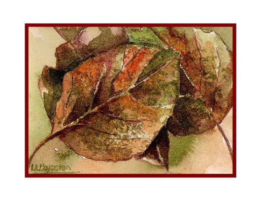 Watercolor Fall Poplar Leaves Note Cards