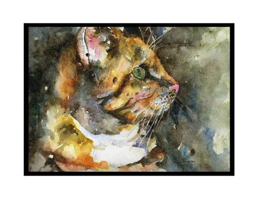 Set of 8 Watercolor Cat Notecards