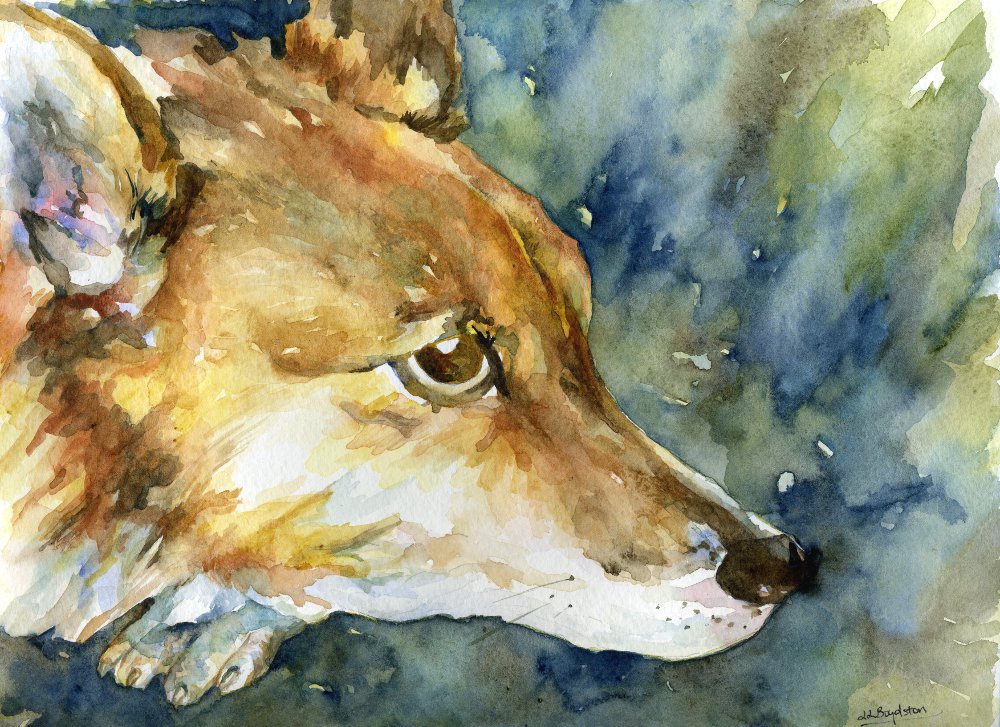 Original Watercolor Pembroke Welsh Corgi Dog Painting