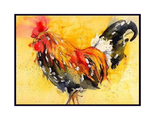 Watercolor Rooster Notecards Note Cards