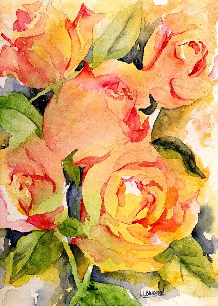 Rose Print Giclee, Watercolor Roses
