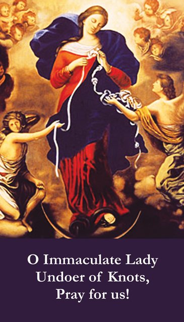Mary Undoer of Knots Prayer Card PC#316
