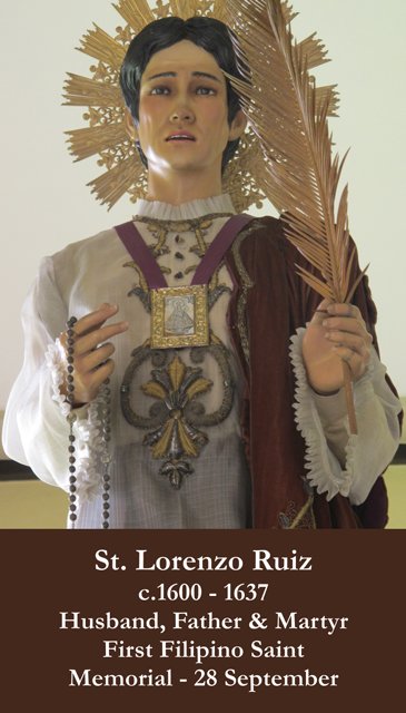 St. Lorenzo Ruiz Holy Card PC#315