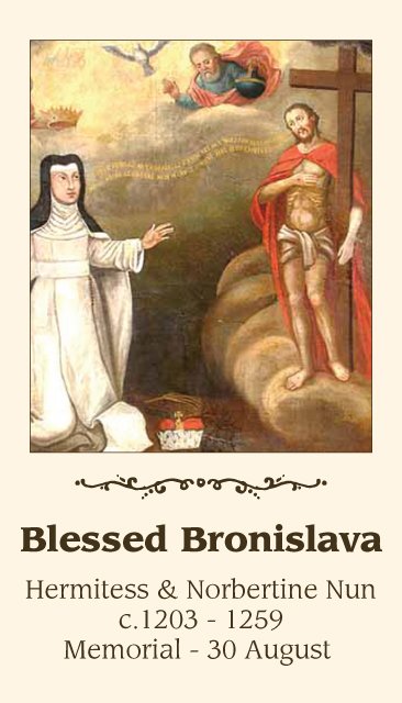 Blessed Bronislava Holy Card PC#317