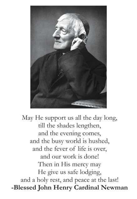 Blessed John Henry Cardinal Newman (large) Holy Card PC#318