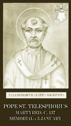 ST TELESPHORUS PRAYER CARD PC#130