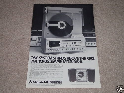 Mitsubishi Vertical Turntable Ad,1979,X-10,like LT-5v