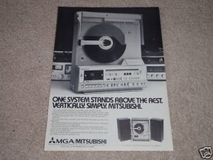 Mitsubishi Vertical Turntable Ad,1979,X-10,like LT-5v