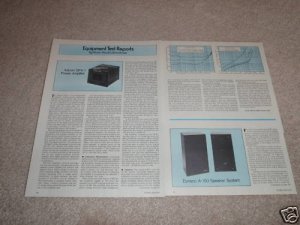 Adcom GFA-1 Cube Amplifier Review,1980,2 pgs,Full Test!