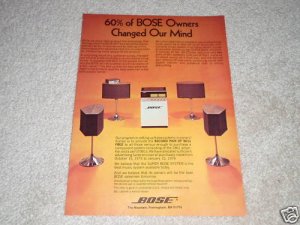 Bose 1801 Power Amp Ad, 1975, 901 Speakers, Article