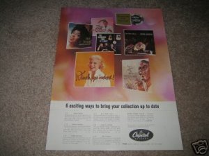 1959 Record Ad Capitol Dinah Shore,Sinatra,Nat Kg Cole