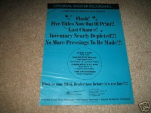 MFSL LP Ad from 1979,Steely Dan,Crusaders,Out of print!