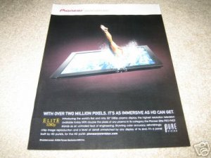 Pioneer Elite 1080p 50" Plasma Ad from 2006
