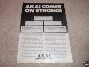 Akai 1000 Series Receivers Ad from 1974,1080,1070,QUAD!