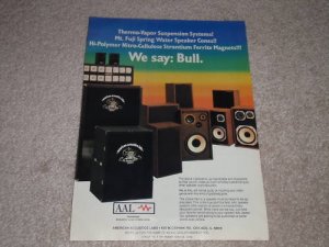 American Acoustics Labs Speaker Ad, 1982,Article, RARE!