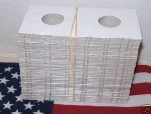 2x2 Cardboard MYLARS~25 COIN HOLDER FLIPS (Nickels)