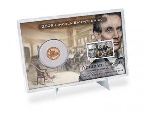 09 RARE LINCOLN PROFESSIONAL LIFE COIN & STAMP SET LP3