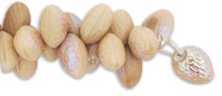Almond Nut Glass Fruit Beads Great for Carmen Miranda 15 Pcs