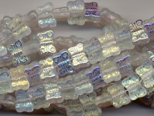 Crystal AB Butterfly Glass Czech Beads Charms