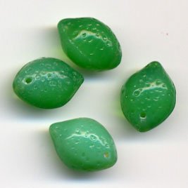 Fruit Lime Beads Charms Czech Glass