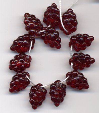 RED WINE GRAPE GLASS FRUIT BEADS Great Wine Glass Charm