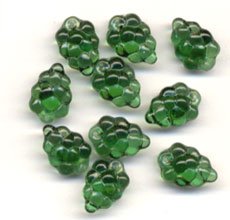 GREEN GRAPE CLUSTER GLASS CZECH BEADS Lovely Color