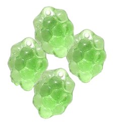 Champagne Green GRAPES GLASS FRUIT BEADS CHARMS Grape Clusters