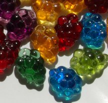 Autumn Harvest Green Purple Red Gold Blue Grape Glass Goblet Bead Charms MIX