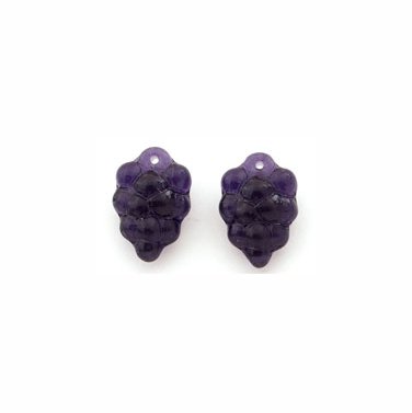 DEEP PURPLE GRAPE CLUSTER GLASS CZECH BEADS