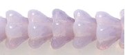 Lilac Opal Trumpet Bell Glass Flower Beads Hot Summer Color