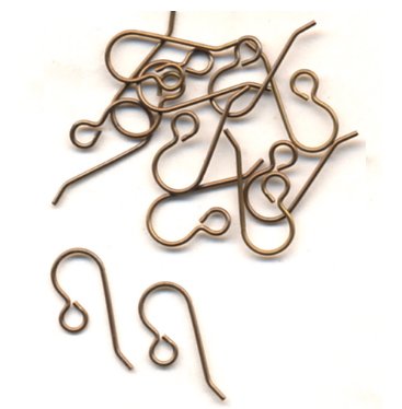 Brass Earwire French Hook 20mm Antique Patina 5 pair Vintaj