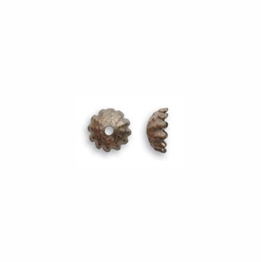 Fluted Daisy Natural Brass Bead Cap