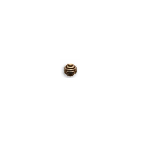 4mm Natural Brass 4mm Fluted Melon Beads Vintaj 12 pcs