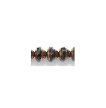Acorn Nut Shape Black Copper Fire Polish Glass Beads