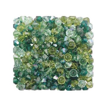 4mm Green Swarovski Crystal Mix $1.50 postage