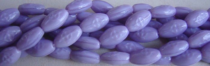 Celtic Cross Easter Glass Beads Pastel Purple Lavender 25 pcs