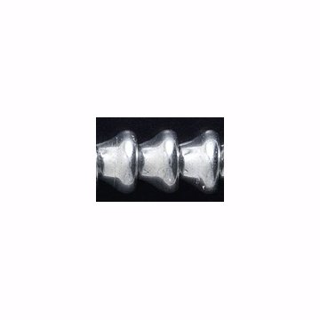 Silver Bells Glass Holiday Beads Metallic Flowers